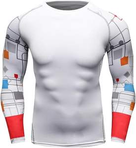 BJJ Compression Rashguard OEM Top de manga larga Diseño de logotipo personalizado para sesiones de entrenamiento de MMA y No-Gi - Product Image 4