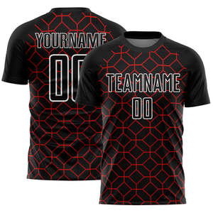 Camiseta de Fútbol Sublimada con Logotipo Personalizado, 100% Poliéster, Tela de 180g, Secado Rápido, Transpirable, Unisex, Servicio OEM para Equipos - Product Image 3