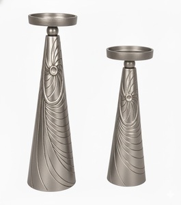 Porte-bougie au look unique, style béton, vaisselle ronde, bougie décorative, vaisselle de mariage et d'événements haut de gamme, décoration de table - Product Image 3