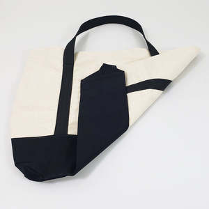 Sac de marché portable ultime en toile avec broderie décorative, couleur unie, fermeture ouverte et élégant - Product Image 4