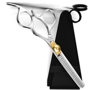Nouveaux cisailles amincissantes de barbier pour la coupe de cheveux 30 dents lame tranchante idéale pour la maison et le salon avec étui en cuir - Product Image 3