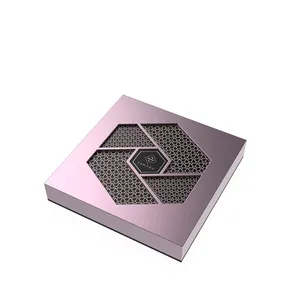 Customized Cardboard Paper Packaging Pink Octagonal Shaped Octagon Gift Cracker Box For Restaurant Biscuits Chocolate