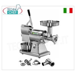 FIMAR - Hachoir-râpeur à viande ''Type 12'', professionnel avec hachoir à viande en acier inoxydable - Entièrement démontable - Product Image 1