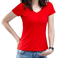 T-shirt décontracté OEM pour femme, en jersey uni, 100 % coton, coupe ajustée, respirant, écologique, anti-plis, anti-bouloches, délavé