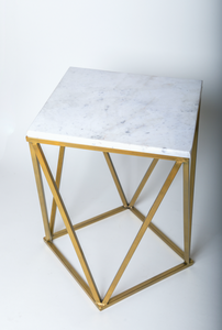 Diamond <b>Table</b> White <b>Marble</b> Standing Bed Side <b>Table</b> Home Decorative Luxury Living Room Bed Room Office Furniture - Product Image 4