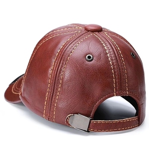 Gorra de Cuero para Hombre, Estilo Clásico de Béisbol, Cuero Premium Suave, para Ropa Urbana, Casual, Accesorios de Moda para Exteriores - Product Image 5