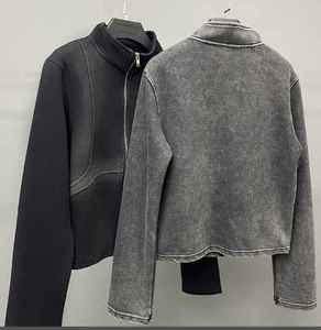 Chaqueta con Cremallera Gruesa Personalizada, Chaqueta de Otoño para Hombre, Cardigan con Lavado Ácido, Sudadera Corta con Cuello Alto, Sudadera con Capucha Cortavientos para Hombre - Product Image 5