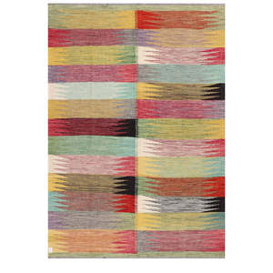 Alfombra Kilim de Maimana, Afganistán, 248 x 175 cm, Juego de Alfombras Tradicionales Afganas - Product Image 1