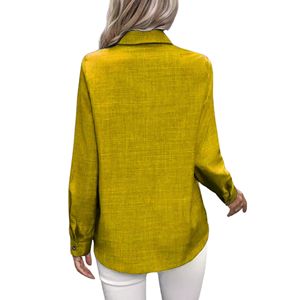 Camisa de trabajo con botones y manga larga con cuello para mujer, trabajo diario - Product Image 2