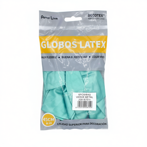 Palloncini in Lattice Decotex 45Cm Verde Metallizzato R18 per Decorazioni Festa - Product Image 2