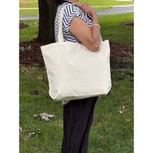 Bolsa de Compras Patriótica Fabricada en EE. UU., Bolsa de Lona Mediana con Asas Largas, Reutilizable, Personalizable con Logotipo, Regalos Publicitarios - Product Image 2