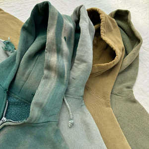 Sweat-shirt tendance en molleton lourd, délavé à l'acide, délavé au soleil, effet vieilli, pour hommes et femmes - Product Image 5