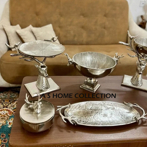 Deer Design Metal Bowl Fancy Style Customized Shape Available Decorative Bowl <b>Tableware</b> Item for Home Use - Product Image 1