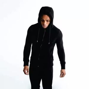 Ropa de calle personalizada Deportes Fitness Manga larga Media cremallera Algodón Crop Top Sudaderas con capucha para unisex - Product Image 2