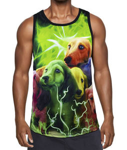 Débardeur imprimé pour homme, col en V, respirant, séchage rapide, sublimation, pour fitness, entraînement, gym, motif personnalisé, impression numérique - Product Image 5