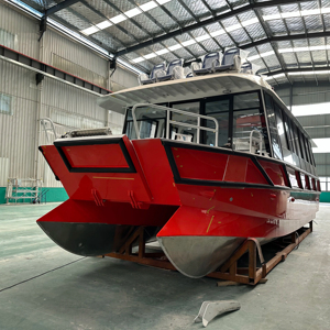 Nouveau bateau de passagers de 60 places, 11,6 m * 4 m, catamaran à double pont en aluminium, bateau ferry à essence - Product Image 1