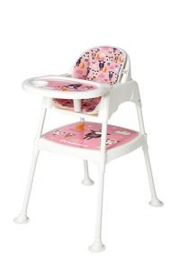 Fournitures OEM 3-en-1 de style usine personnalisées Chaise haute rose Table à manger pour bébé pour l'alimentation et l'alimentation plus design coloré - Product Image 4