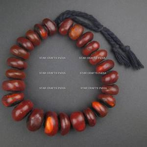 Collier en résine rouge de haute qualité bijoux de mode pour les femmes de l'Inde Look à la mode collier en résine fait main - Product Image 6