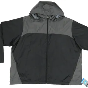 100% Nylon Super-dry Waterproof Lake Rain Hooded Full Zip Windbreaker Jacket rain coats