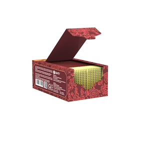 Caja de 20 prácticos sobres de un solo uso Vietnam OEM/ODM Paño de limpieza Muebles Altar Paños de limpieza rojos no tejidos - Product Image 1