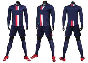 Ensembles de maillots de football unisexe Maillot et short de football français Meilleur kit de vêtements de sport pour équipe complète Haute qualité personnalisée - Product Image 3