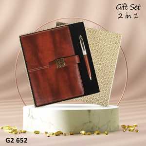Custom Executive Premium VIP A5 Diary and Pen Premium Business Gift Set para eventos corporativos Regalo promocional de Año Nuevo - Product Image 4