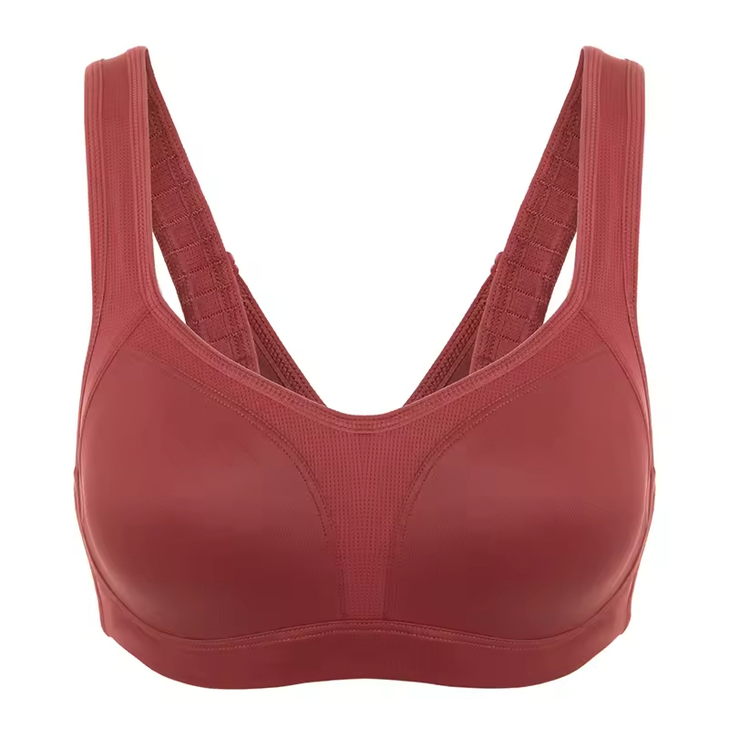 Running Girl High Support Cross Back Strappy Lace Sports Bra Front Logo Breathable Yoga Fitness One Shoulder Crop Women's