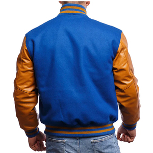 Wholesale Price <b>Varsity</b> <b>Jacket</b> Loose Street Style Casual Wear Embroidered <b>Varsity</b> Design <b>Plain</b> Dyed and Coated - Product Image 3