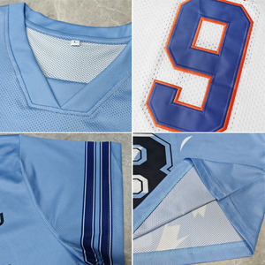 Custom American Football Jersey Team Uniform V Neck <b>Shirt</b> Personalized Name Number Breathable Mesh Sportswear Plus Size <b>Summer</b> - Product Image 6