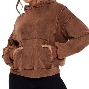 Nouveautés Streetwear Pulls à capuche slim fit Crop top Mode 100% coton Sweat-shirts lourds Sweat-shirts décontractés - Product Image 6