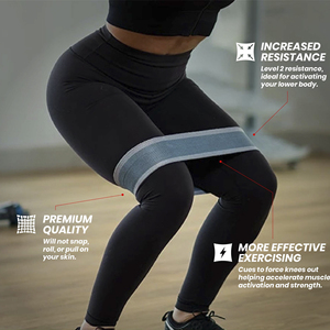 Bandas de cadera de Yoga de Material personalizado elástico Premium, equipo de entrenamiento deportivo ajustable, entrenamiento de fuerza, banda de resistencia duradera - Product Image 5