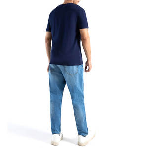 T-shirt pour homme en coton 100% de haute qualité, uni, sur mesure, grande taille, séchage rapide, respirant, impression numérique sur toile - Product Image 3