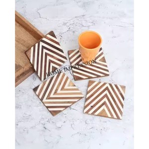 Posavasos Redondos de Bambú Resistentes al Calor, Ecológicos, de Lujo, con Diseño de Mármol, Decoración del Hogar, Accesorios de Cocina, Estilo Indio - Product Image 3