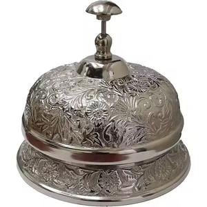 Campana de Servicio Artesanal, Campana de Latón Macizo Ornamentada para Mostrador de Hotel, Campana de Servicio para Hoteles, Escuelas y Restaurantes - Product Image 2