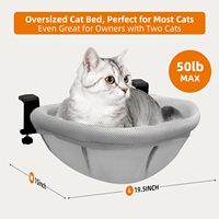 Robuste double pinces chat perchoir bureau monté chat lit zone de sommeil respirant maille tissu couverture hamac pour travail à domicile