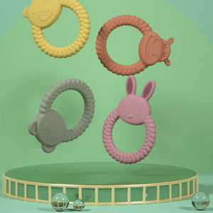 Mordedor de Silicona para Bebés al por Mayor, OEM, Lindos Animales, Juguetes de Dentición para Bebés, Mordedor de Anillo Suave, Libre de BPA, Grado Alimenticio, el Mejor - Product Image 3