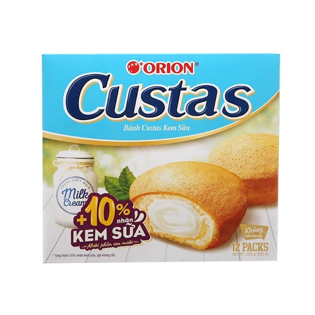 Wholesale Oriion Custas Soft Cake Milk Cream-filled 282g/ Vietnamese Custas Soft Cream Exporter