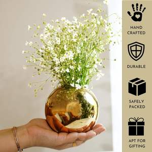 Elegante florero de metal hecho a mano, centro de mesa decorativo para el hogar, sala de estar, vestíbulo del hotel y exhibición de decoración de bodas - Product Image 6