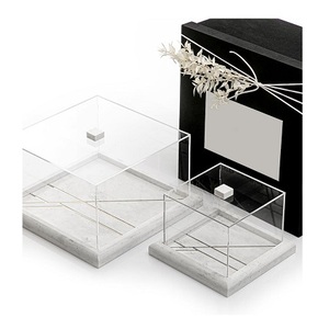 Classic Design Acrylic <b>Sweet</b> Server with Acrylic Lid Set of 2 Different Sizes Home Arts Wedding & <b>Gifting</b> Use - Product Image 6