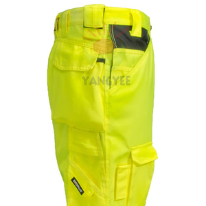 Pantalones de Trabajo de Seguridad Reflectantes para Hombre, Precio de Fábrica, Alta Visibilidad, Poliéster Transpirable con Bolsillos, para Uso en Construcción - Product Image 5