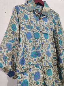 Camisa de lana con estampado Floral, ropa de invierno hecha a mano, Bohemia, Unisex, la mejor calidad, 100% - Product Image 2