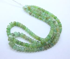 ลูกปัดคริโซเพรสกลมเรียบลูกปัดอัญมณีธรรมชาติขนาด5X10MM Approx.15นิ้วทำเครื่องประดับ - Product Image 3