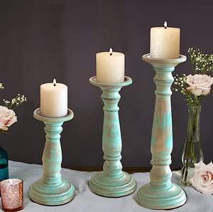 Candelabros de pilar de madera hechos a mano con diseño decorativo para el hogar de alta calidad, candelabros de Madera hechos a mano para decoración del hogar - Product Image 3