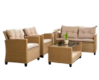 Ensemble de meubles de jardin en rotin moderne PLWICKER PLW-MORAG Mora, canapé, fabrication vietnamienne, emballé dans une boîte en carton, livraison rapide