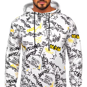 Sudadera con Capucha Casual para Hombre, Manga Larga, Invierno, 100% Algodón, Forro Polar, Secado Rápido, Estilo Urbano, Proceso de Sublimación, Impex - Product Image 1