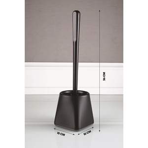 Lifeshop 1018827 Kbrx WC Oval Horns Porte-brosse WC avec gobelet en acier inoxydable et plastique, taille unique, fabriqué en Turquie, accessoire de salle de bain - Product Image 4