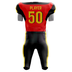 Tenue de football américain durable à manches courtes, fabriquée en tissu polyester et élasthanne, confortable, légère et facile à porter - Product Image 2