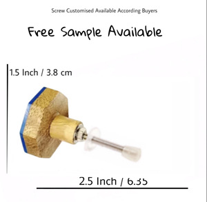 Moderne Bleu Royal Résine Bois Laiton Tiroir Porte Armoire Boutons Poignée pour Commode Salle De Bains Bureau À Domicile-Artisanat Antique - Product Image 3