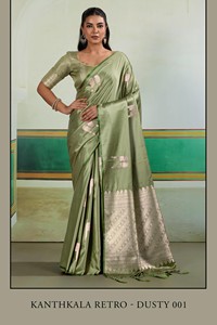 Satin Designer Saree Indien Tissu Sari Fait À La Main En Gros Ethnique Collection Traditionnelle Vintage pour la Fête - Product Image 3