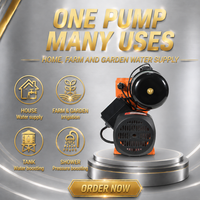 Pompa Booster Self Priming 390W dengan Layar Digital Cerdas, Proteksi Otomatis Kekurangan Air, Pompa Tekanan Pipa Rumah Tangga
